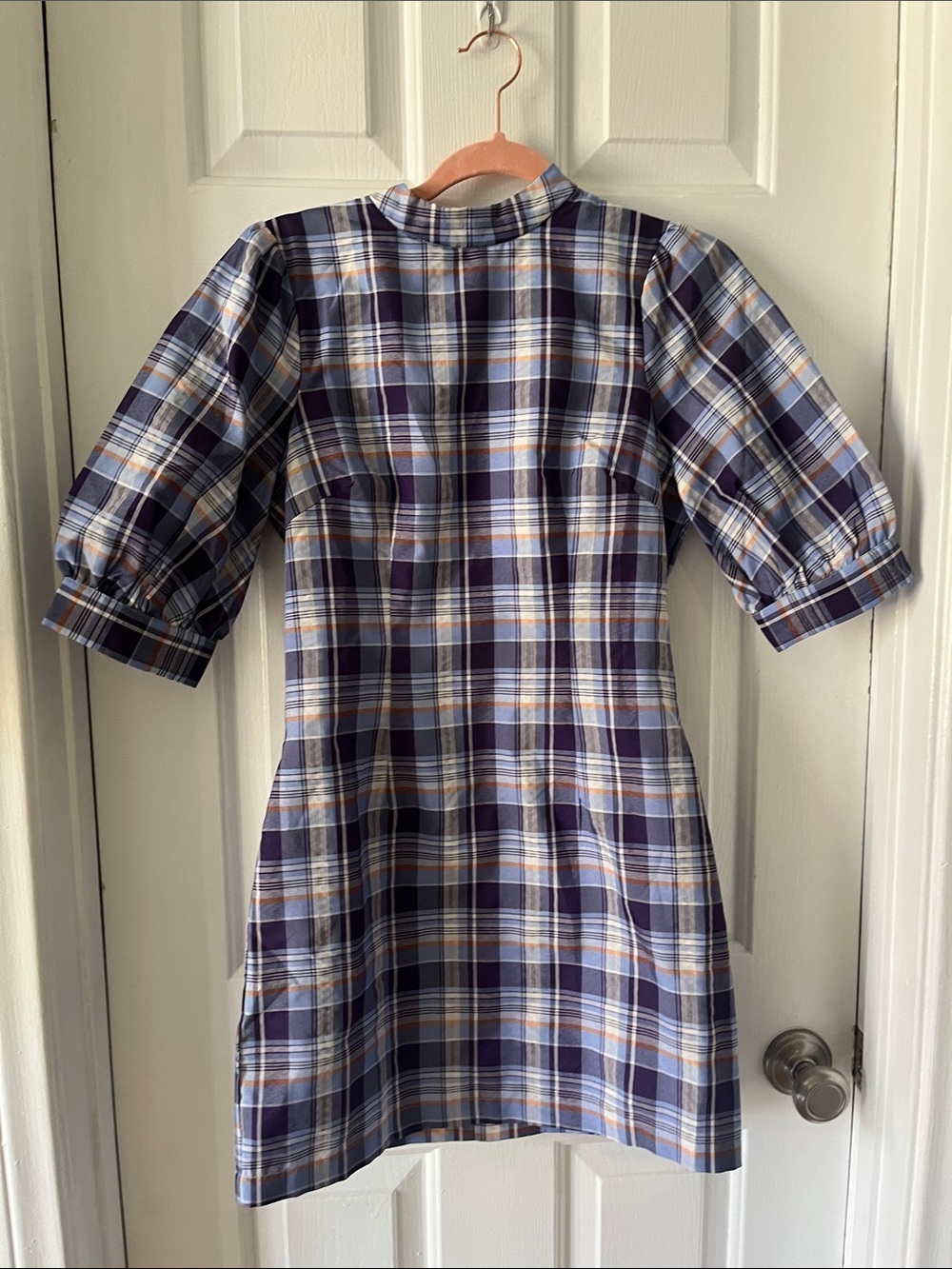 Lulu's Blue Plaid Mini Dress